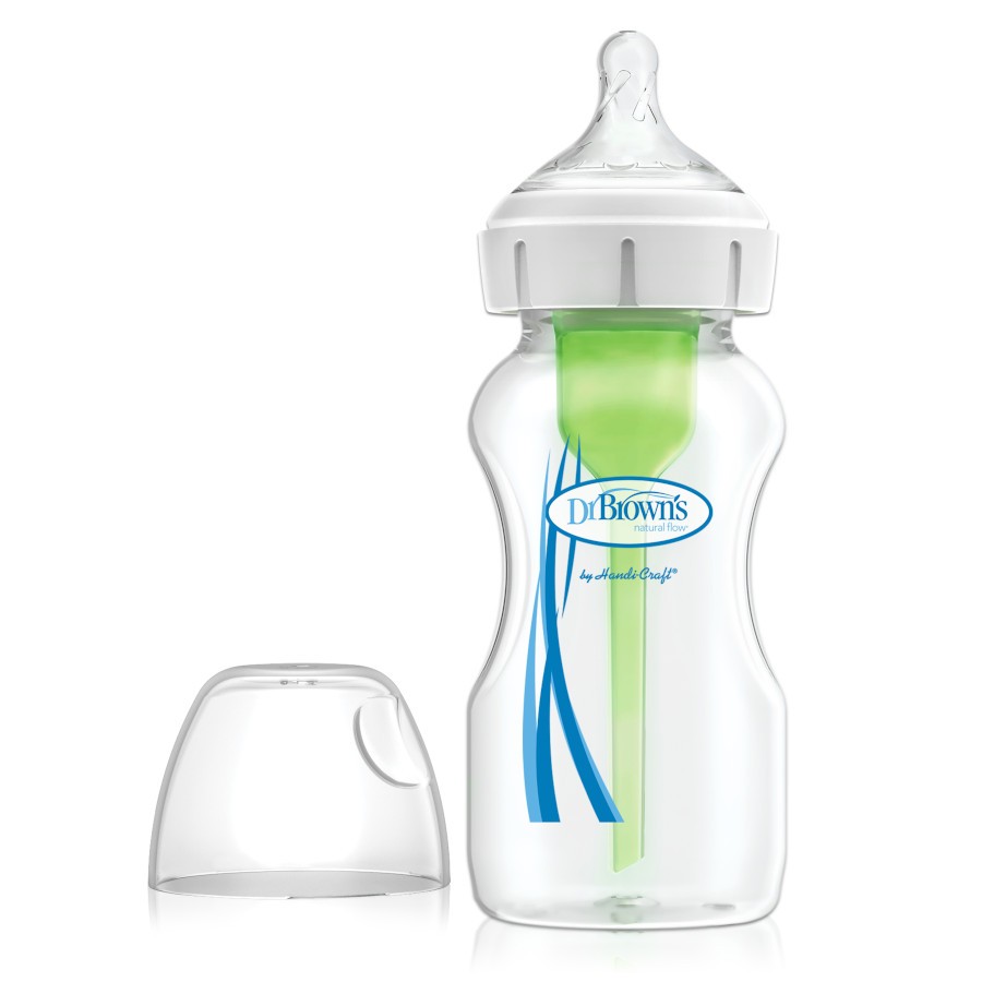 Dr. Brown's Natural Flow® Anti-Colic Options+™ Wide-Neck Baby Bottle, with  Level 1 Slow Flow Nipple